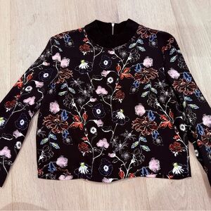 A.L.C. Black Floral Women's Top